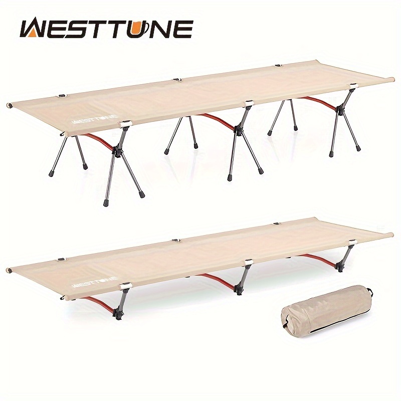 

Westtune Camping Cot Portable Folding Bed Ultralight Aluminum Alloy Sleeping Cot For Outdoor Hiking Backpacking Travel
