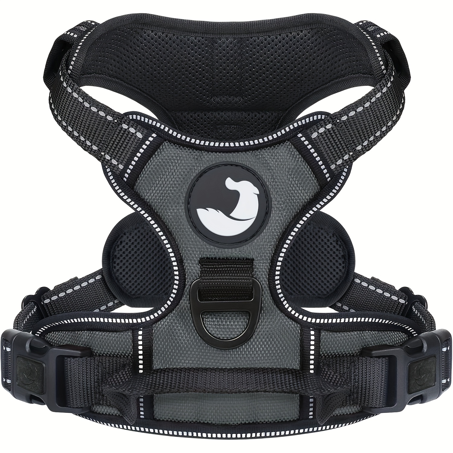 TEMU Dog Harness, Reflective Pet Vest With Front And Back 2 Leash Clips, Soft Padded Dog Harnesses With Handle For Training And Walking