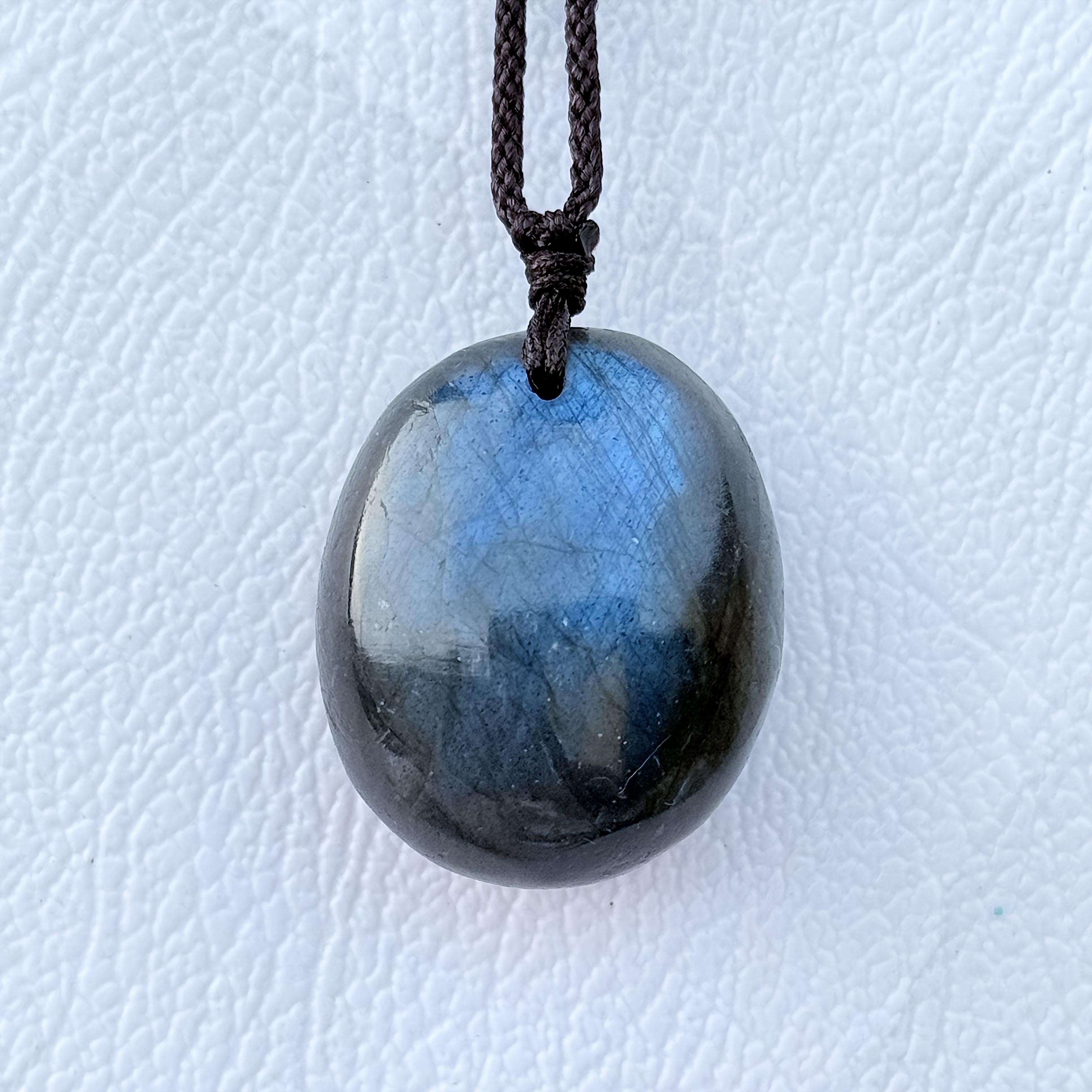 3pc Natural Labradorite Stone Pendant Necklace Set