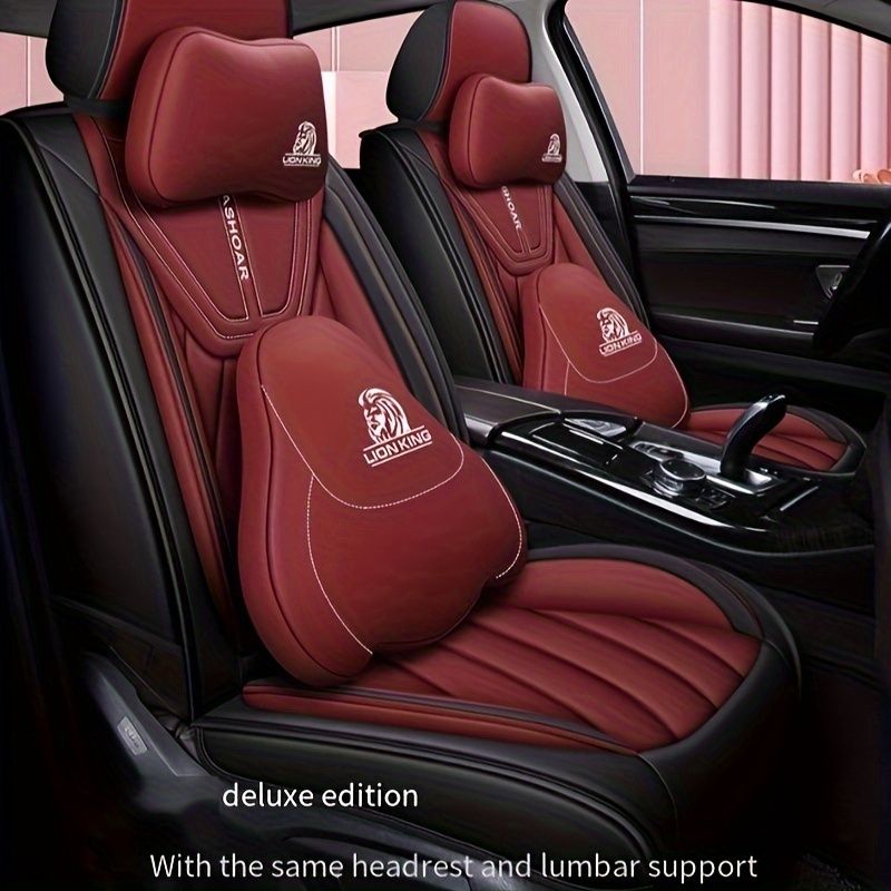 TEMU 5 Seat Covers, 2 Waist Rests, 2 Headrests, Car Seat Covers, , Suitable For Cars, Suvs, Pickup Trucks, Car Interior Accessories, Christmas Gifts