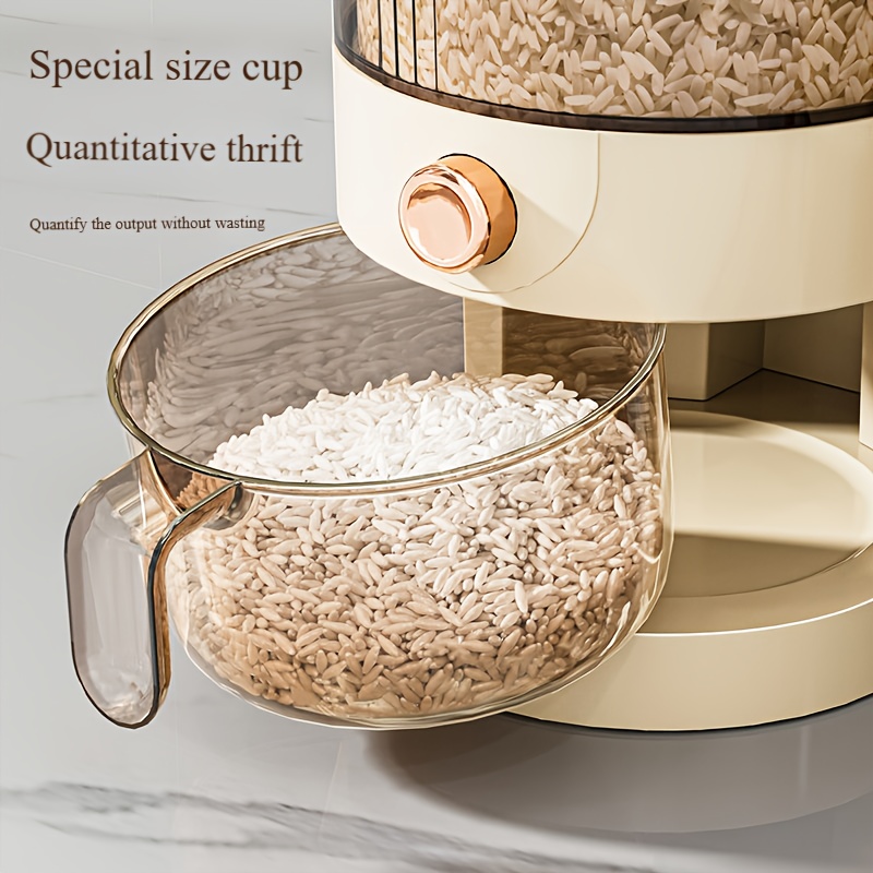 large capacity sealed rice dispenser kitchen food storage container with   lid reusable plastic for     and   durable plastic container for kitchen storage modern kitchen accessory durable plastic container rice dispenser dry food dispenser for kitchen storage pet food storage containe Product details 1