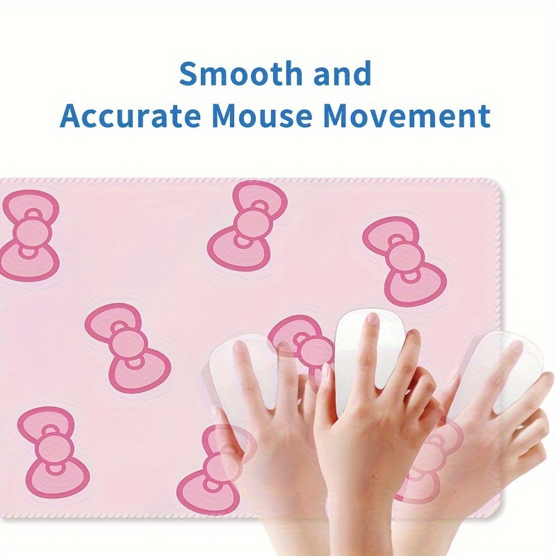 extra large cute pink bow gaming mouse pad washable non slip - Temu