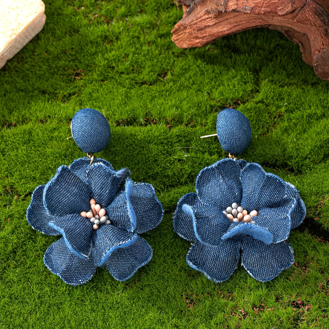 Boho French Floral Dangle Earrings for Women