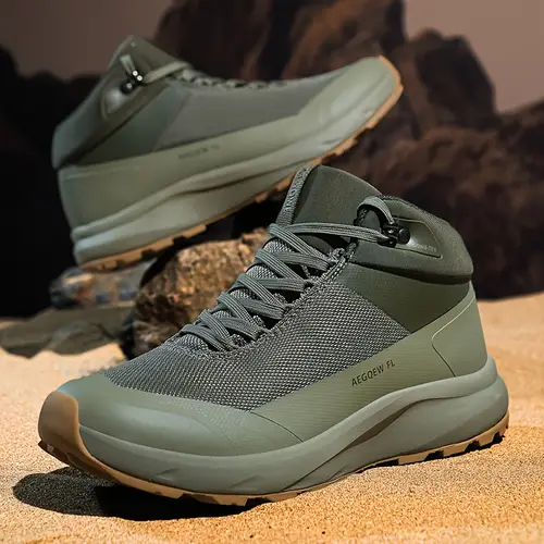 고품질 남성용 미드탑 두꺼운 밑창 야외 하이킹 스포츠 신발