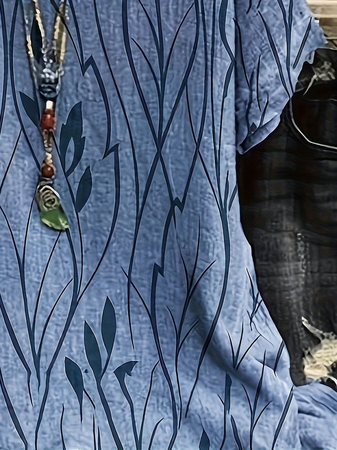 Women's Plus Size Summer Loungewear Top - Breathable Loose Fit Leaf Print Blouse with Mustard Yellow & Green Design, Machine Washable Casual Home & Outing Shirt, Summer Blouse, Relaxed Outfit, Elegant Style, Easy Care, Stylish Shirt, Relaxed Style