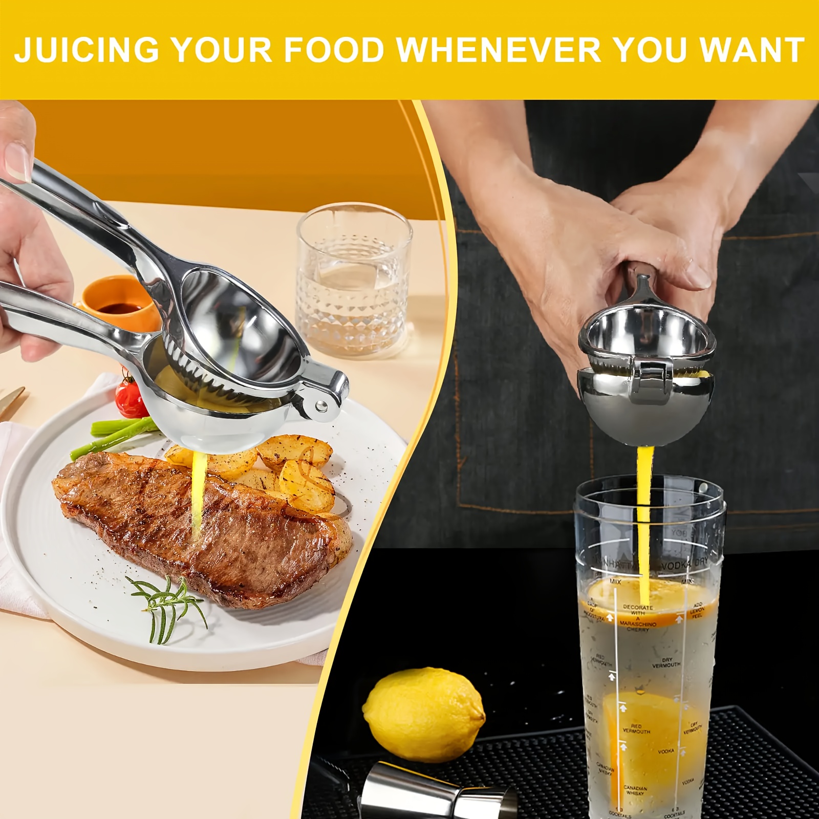 1pc Set! Lemon Juicer, Manual Citrus Juicer - a Compact Handheld Juicer Suitable for Oranges, Lemons, And Limes. The Manual High-Efficiency Juicer Is Easy And Easy to Use, Suitable for Household And Commercial Use
