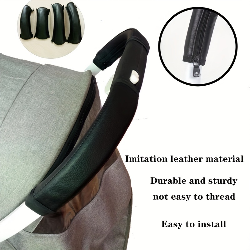 popular   stroller armrest protector detachable pvc   leather cover for safety details 5