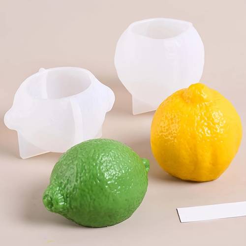 lemon silicone candle molds for handmade fruit scented soap plaster and resin craft casting molds as well as candle drip molds for home decor