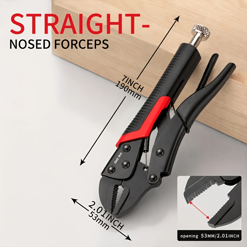 TEMU Heavy-duty Manual Pressure Pliers, Universal Industrial-grade Heavy-duty Clamping Tool, Round-mouth Force Pliers