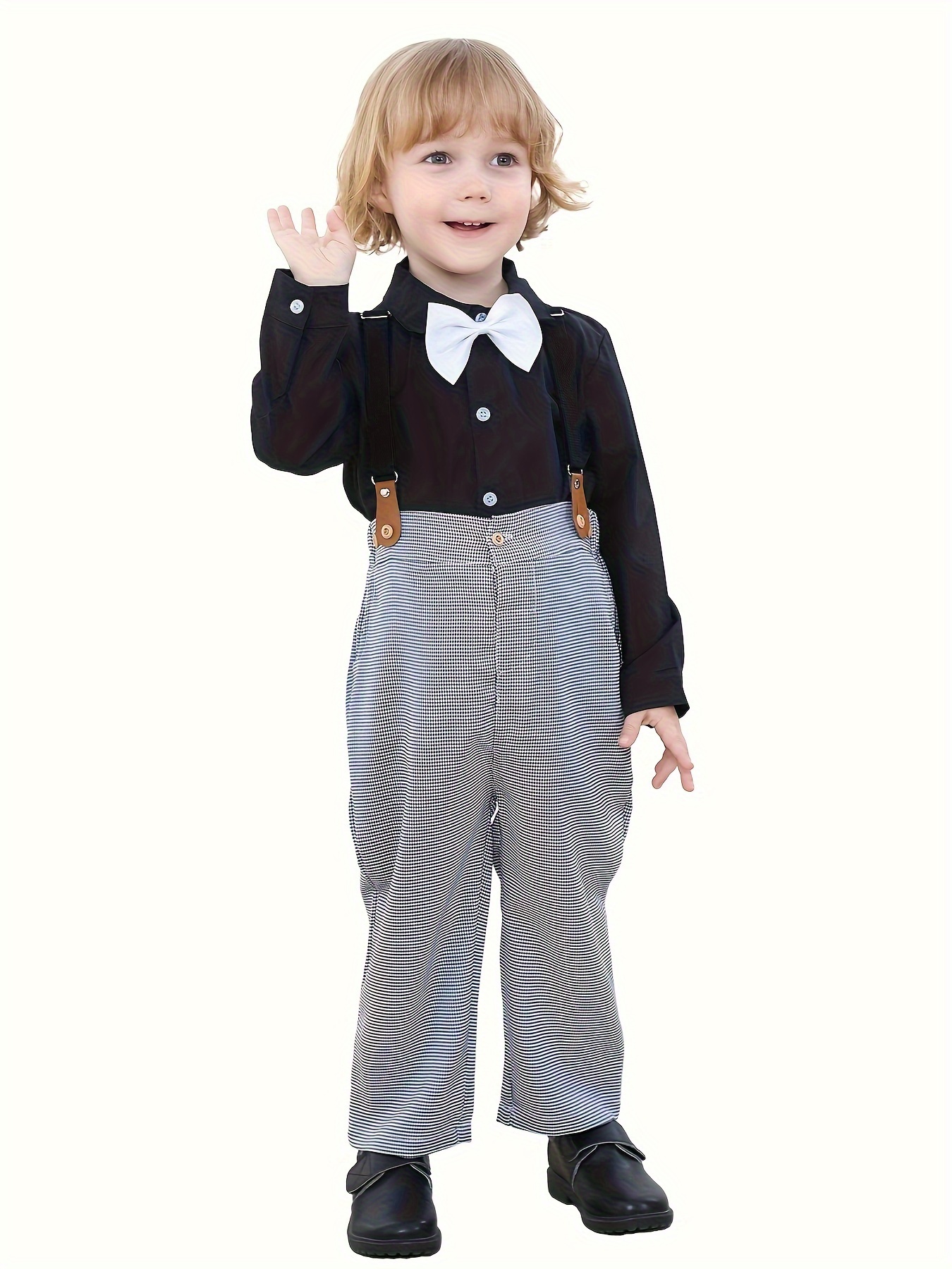 3pcs baby boys formal dress set white shirt grey Temu Qatar