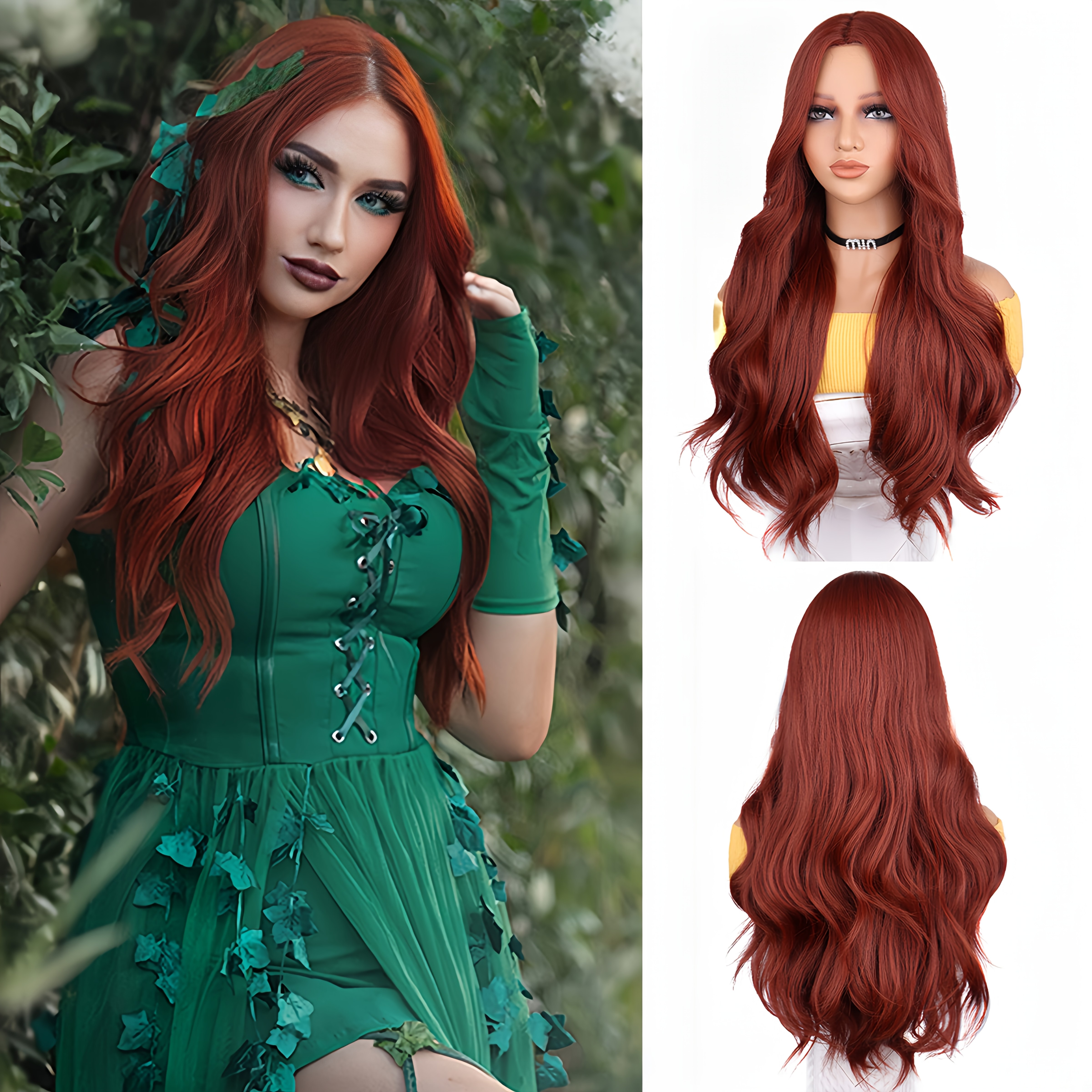 Wavy Wigs Red 70 Cm Wig FSTDelivery Deep Wave Lace Front Wigs