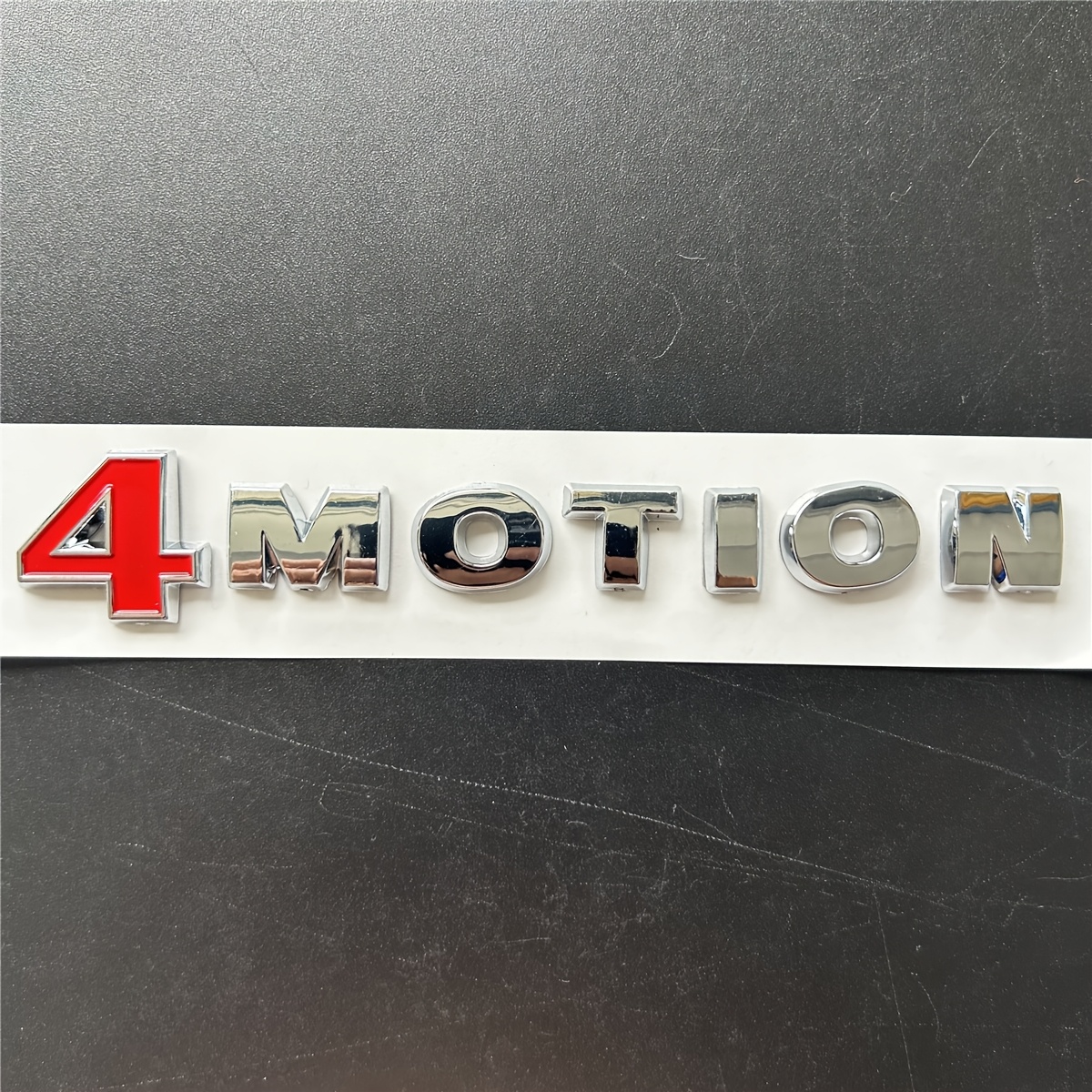 1pc 4wd Emblem Rear Bumper Sticker Car Emblem Modification Decoration 4motion Logo Decorative Sticker
