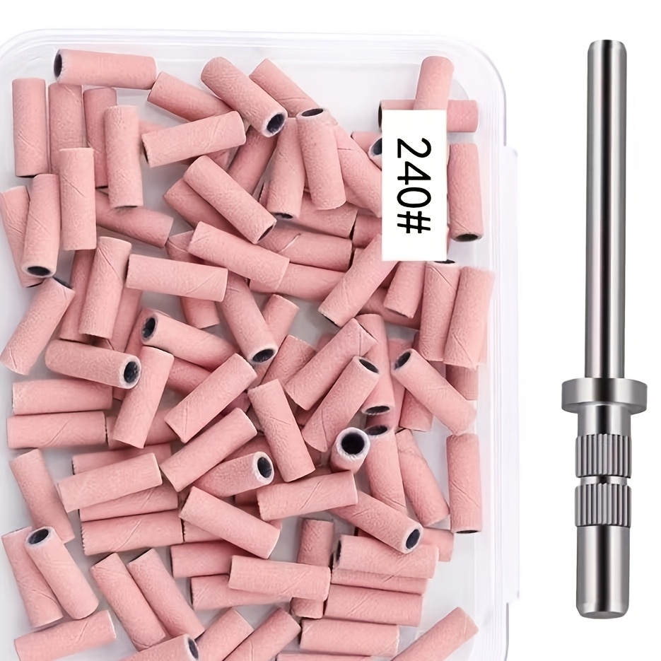 TEMU Lot de 100 fraises pour perceuse à ongles, disques de ponçage de rechange pour lustrage d'ongles, pour lustrage d'ongles, têtes de perceuse à