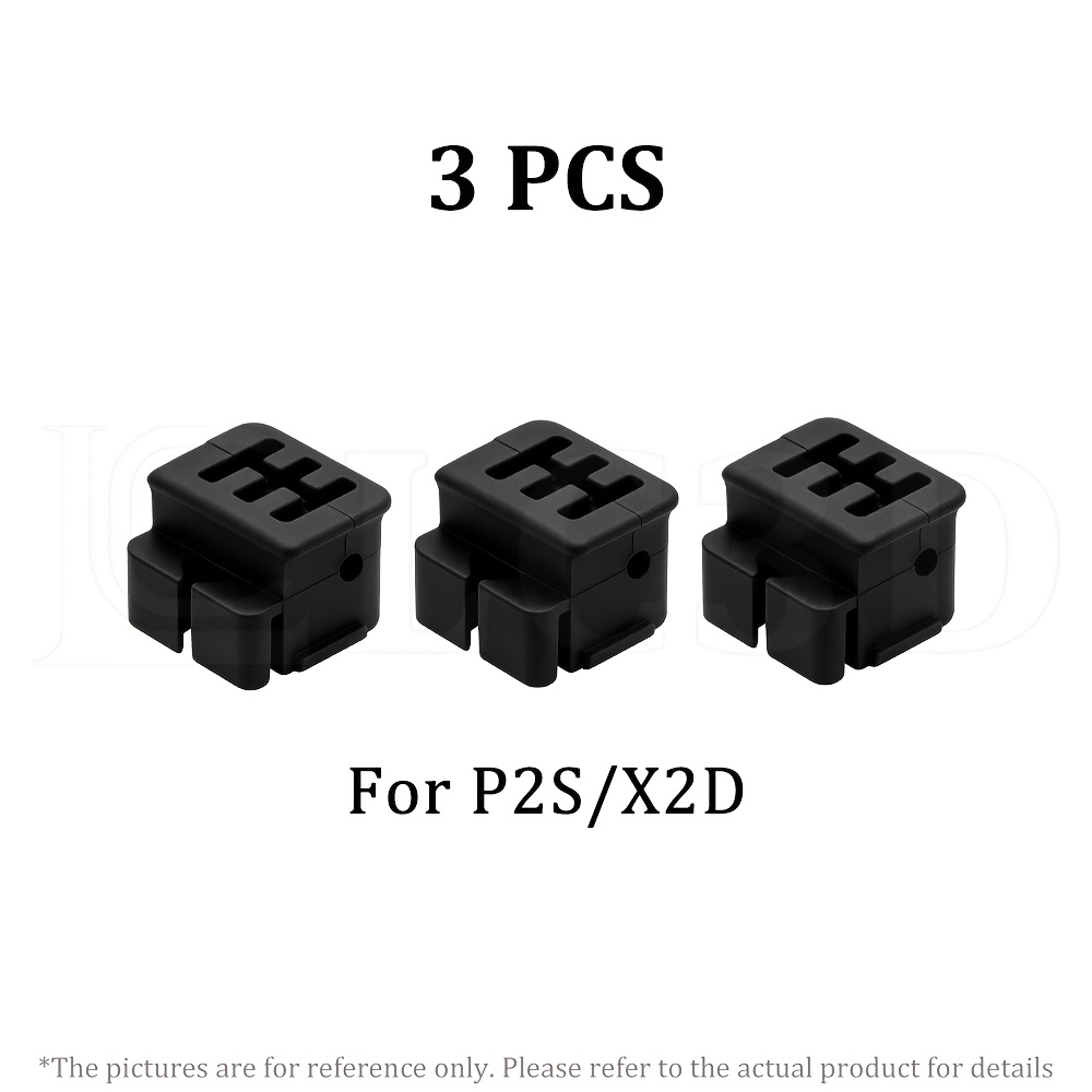 TEMU 3pcs Wiping Blocks, Suitable For P2s/x2d/h2d/h2c, Silicone Nozzle Wiper Brush Replacement Durable Flexible Hotend Cleaner For 3d Printing Nozzle