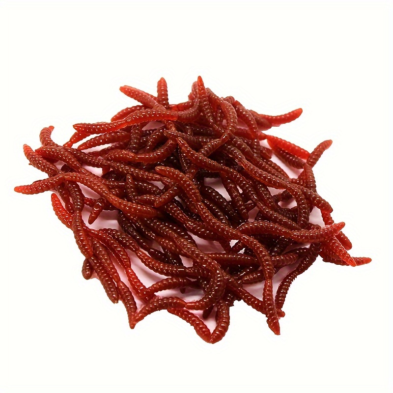 Fishy Red Worm Lure Bionic Soft Earth Worms Fishing - Temu