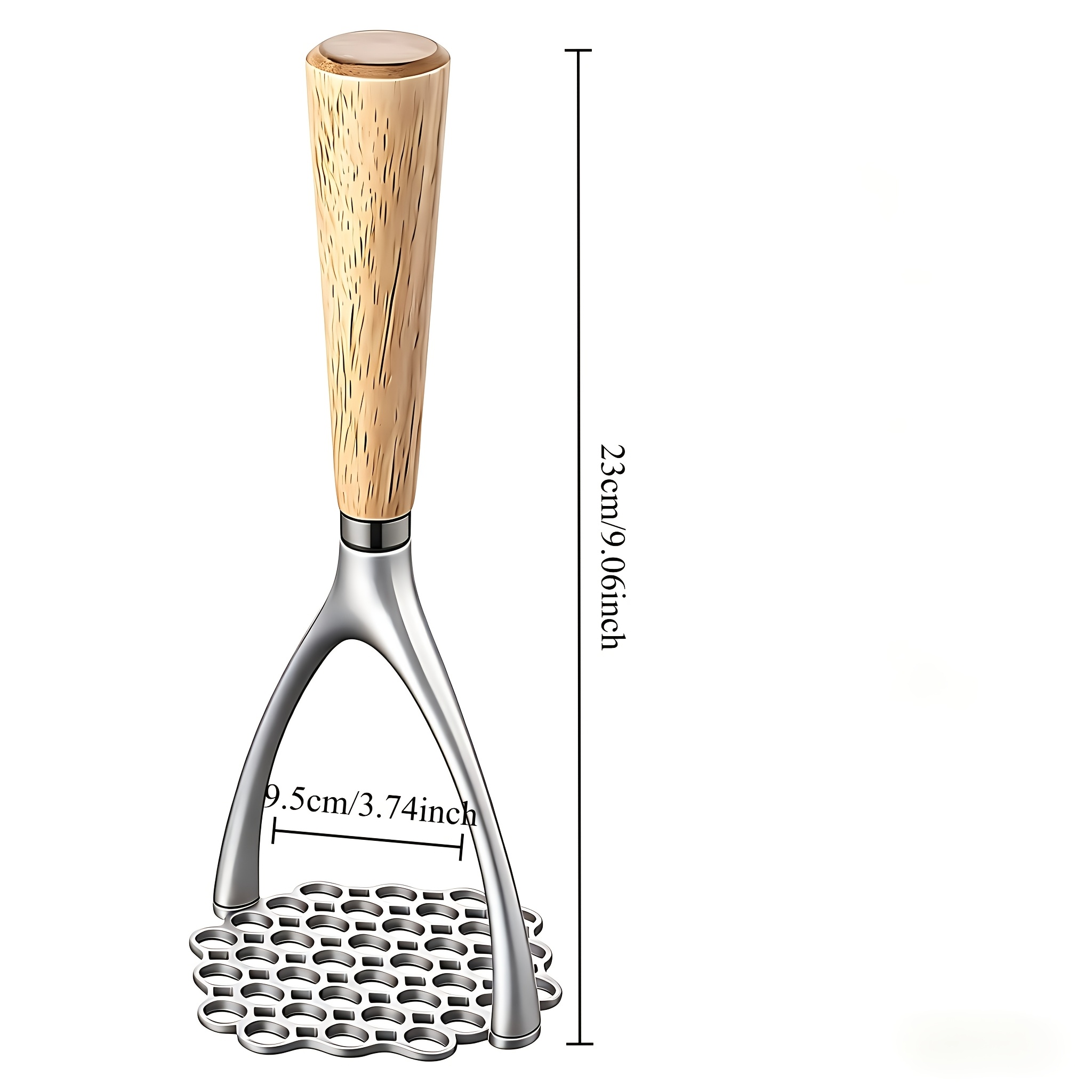 TEMU 1pc Potato Masher, Multi-functional Potato Ricer, Potato Crusher, Potato Sifter, Round Handheld Kitchen Press Tool, Suitable For Vegetables,