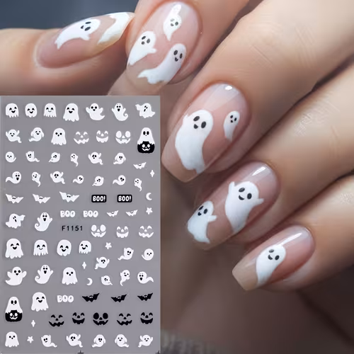 Glow in Dark Halloween Nail Stickers Cute