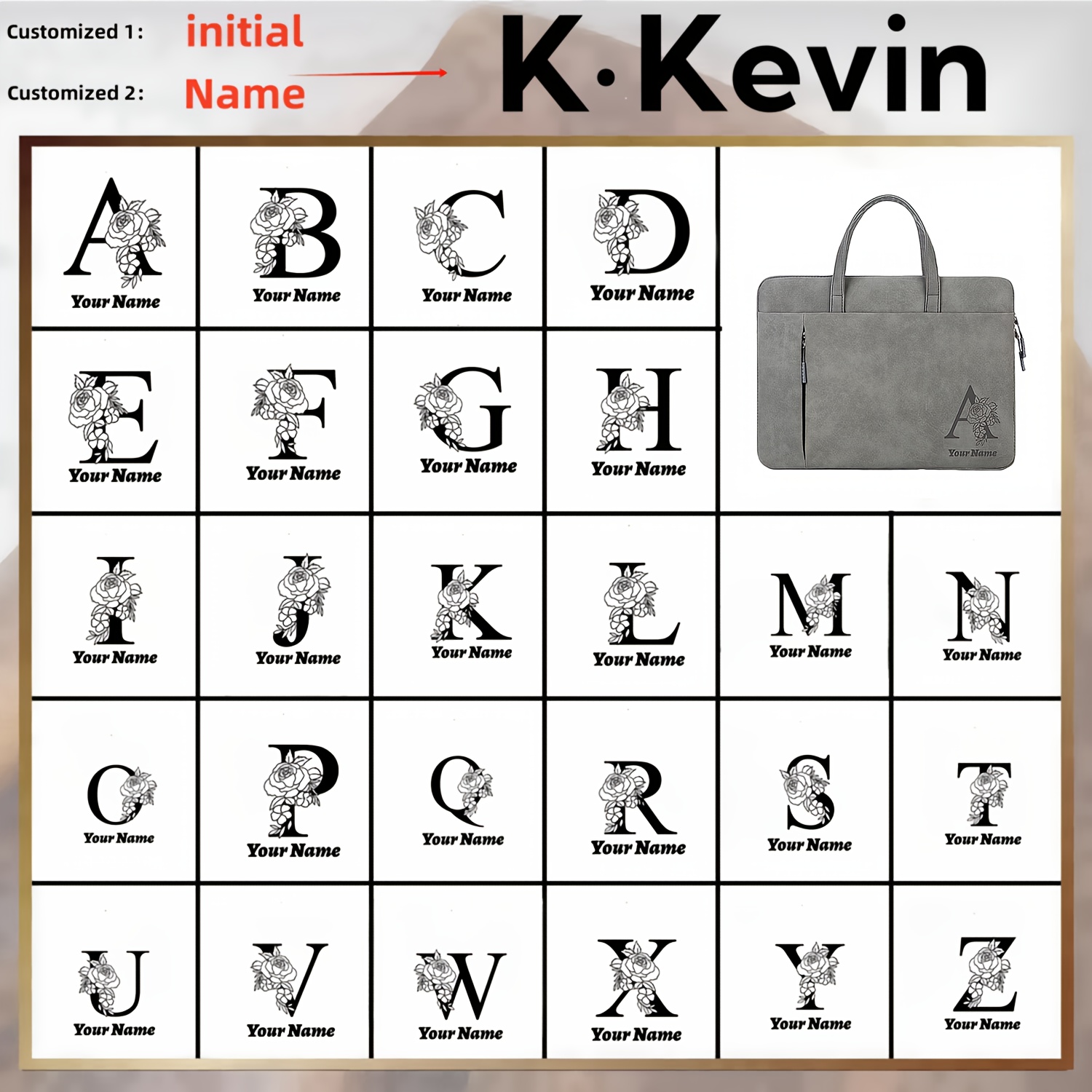 Customizable Pink Laptop Bag with Embroidery Option