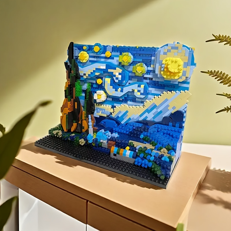 ABS Starry Night 3D Building Blocks Set DIY Art & Decor Creative Puzzle