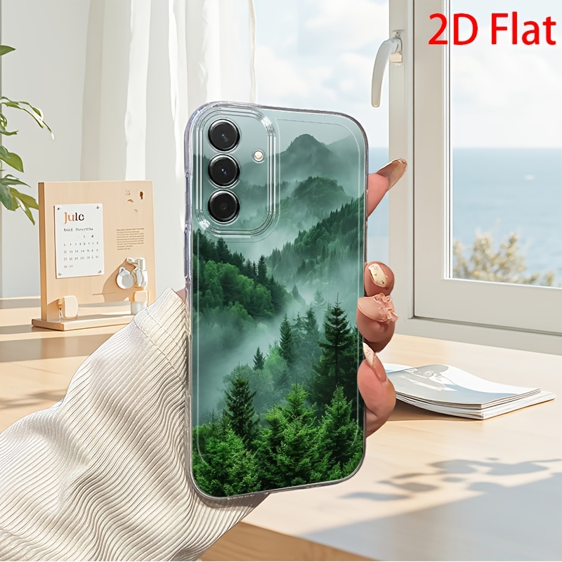 TEMU Phone Case - 2d Flat Fog Scenery Phone Case For Galaxy A03s A04 A05s A06 A07 A13 A14 A15 A16 5g A17 A21s A22 A23 A24 A25 A26 A32 A34 A35 A36 A50
