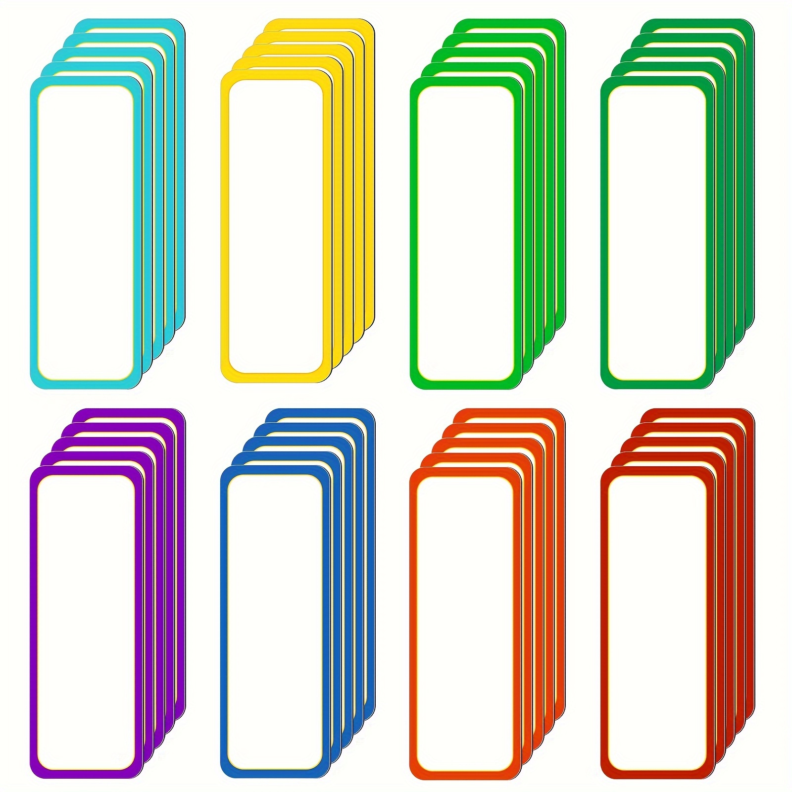 

40-pack Whiteboard Magnetic Dry Erase Labels, Oblong Name Tags For Classroom, Office, And - Write And Erase, Adhesive Magnetic Stickers For Fridge, Storage Cabinet, And Shelves