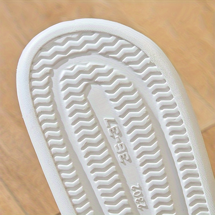 Kawaii Bear Pattern Cloud Slides, Casual Slip On Soft Sole Shoes, Comfortable Pillow Shower Shoes