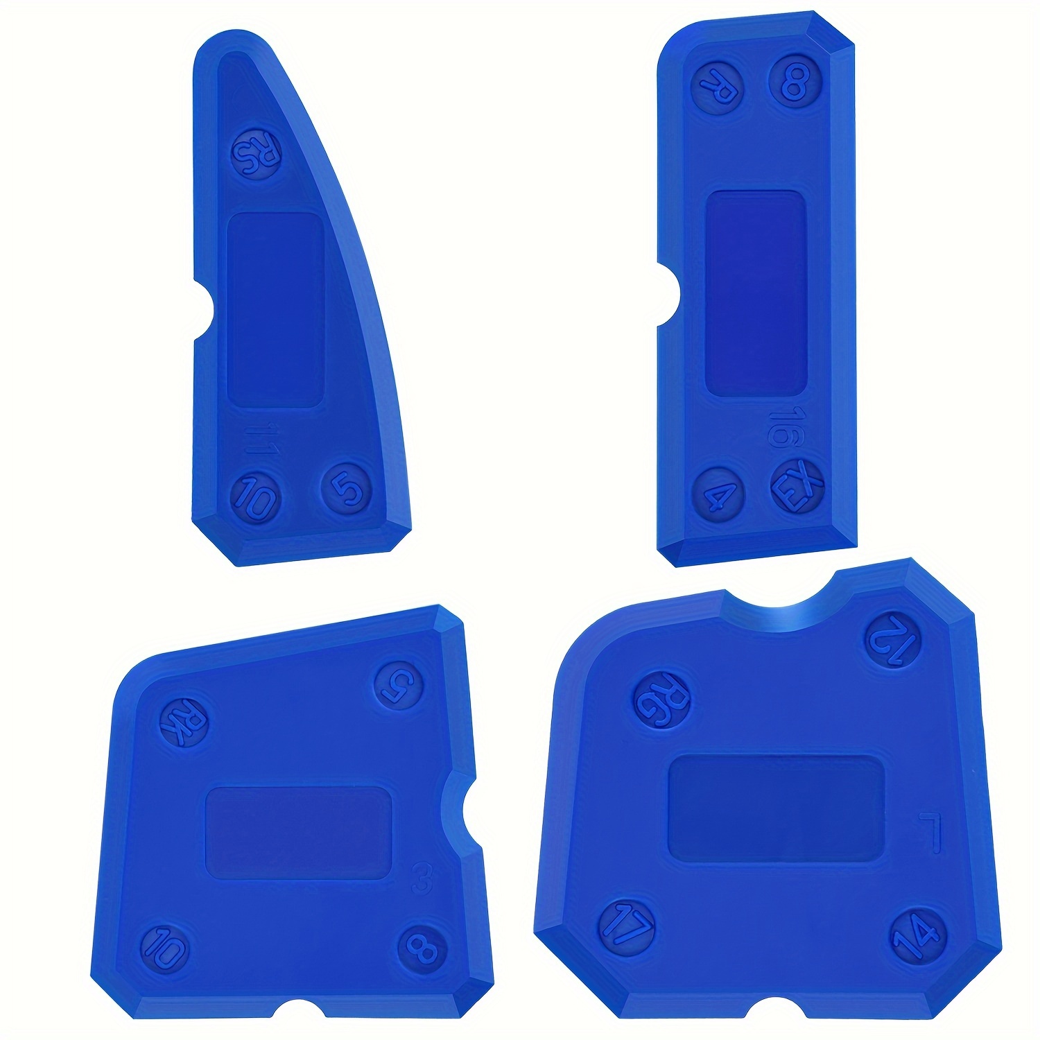 TEMU 4 piezas de juego de herramientas de calafateo de sellador de silicona azul, herramientas de acabado manual para de lechada, necesita