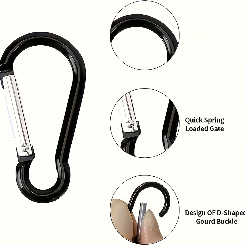 5/10pcs Random color Mini Aluminum Alloy outdoor keychain, Spring Snap Hook Clip Keychains, Outdoor Camping Daily Use