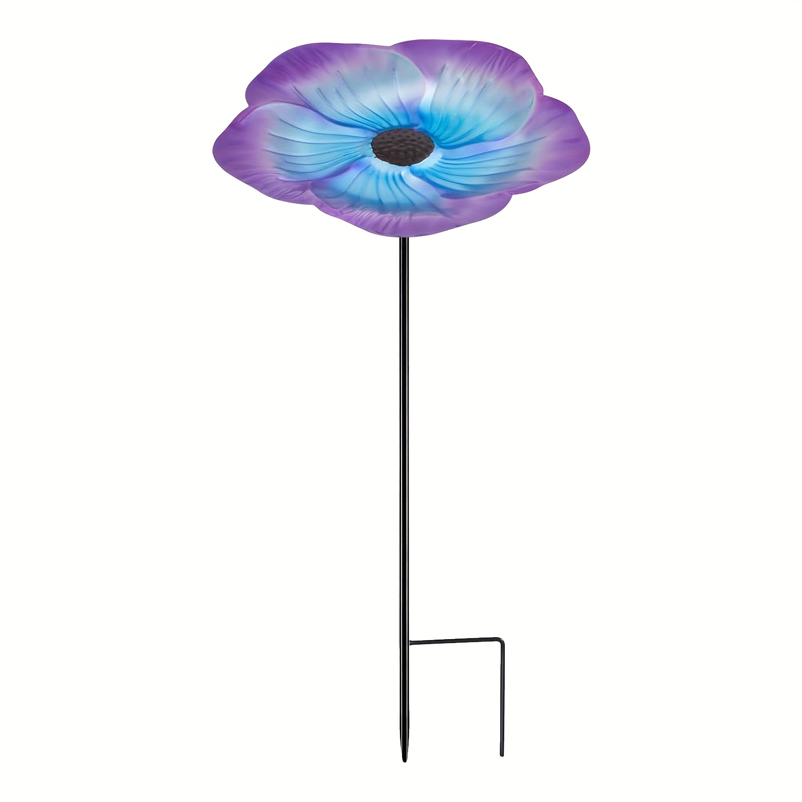 TEMU 1pc, Elevated Bird Bath, Ideal For Outdoor Settings, Metal Bird Bath, Bird Feeder With Metal Stake For Garden Decor