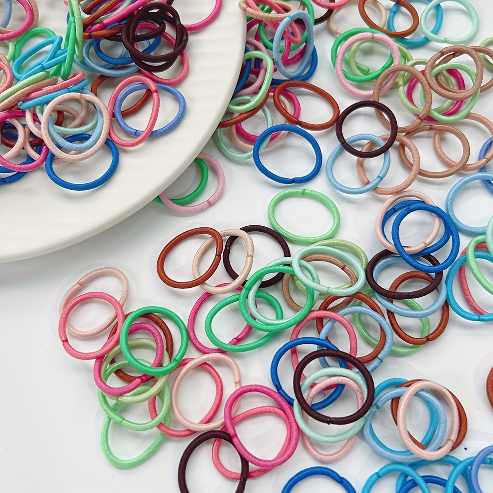 60pcs/Card Easy Basic Small Hair Tie Elastic No Damage