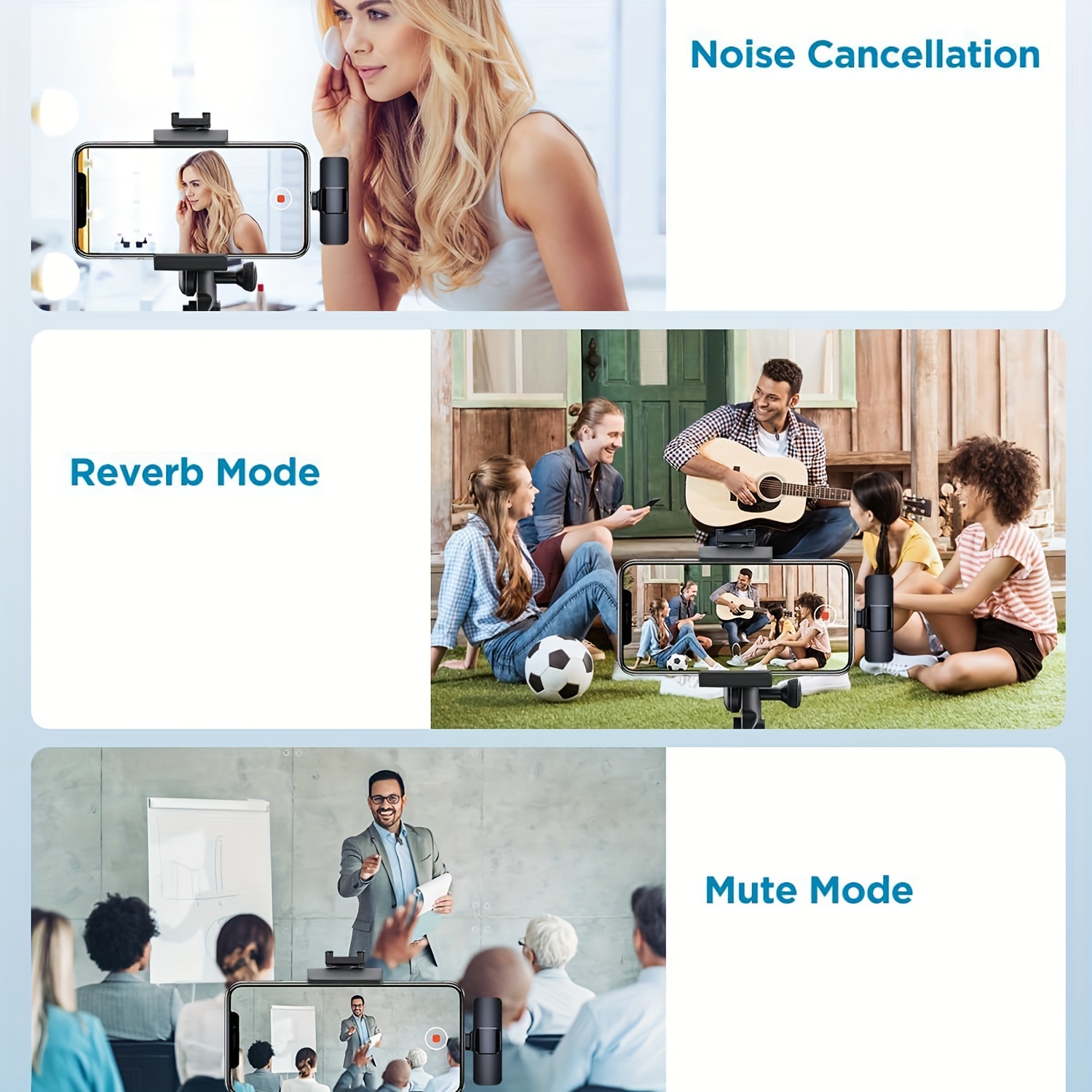 Wireless Lavalier Microphone For USB-C Smartphones, For Video Interviews, Podcasts And Vlogs