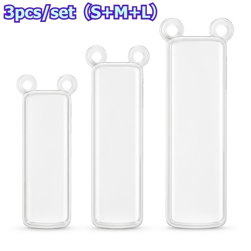 TEMU 3pcs/set, Creative Remote Control Covers - (s+m+l 3 Sizes), Universal Dust Covers, Transparent Silicone Full Edge, Soft Anti-fall And Anti-slip,