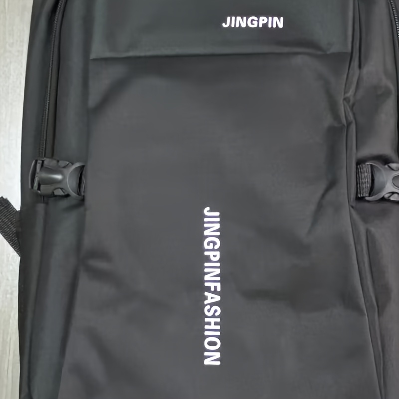 

Jingpin Unisex Casual Nylon Backpack, Adjustable Strap, Zipper Closure, Polyester , Tassel Embellishment, Travel Computer Bag For Men And Women