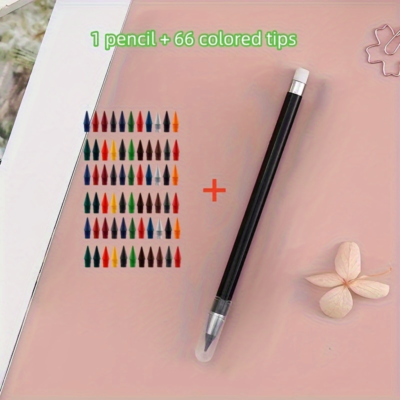 

67pcs, 1 Pencil + 66 Colored Pencils, Color Pencils With Replaceable Leads, Hb Pencils, Perfect For Painting!
