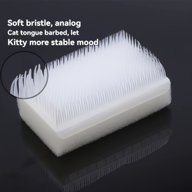 

1pc Soft Sensory Brush - To A Mother Cat's Tongue, Comforting Pet Grooming Tool, Non-electric Plastic, Ideal For Styling & Soothing Cats