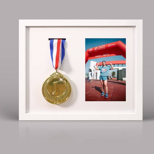 a medal display frame with dimensions of 10 9x8 9 inches of holding a 4x6 inch photo designed to showcase bronze medals or other award decorations
