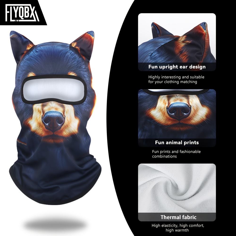 Winter Windproof Thermal Face Mask & Neck Warmer, Multi-Color