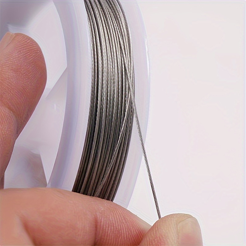 1pc Coarse 0.3-0.8mm Steel Wire Handmade Beading Lead Wire Fine Wire Soft Wire Bracelet Necklace Stainless Steel Handmade Jewelry Additions Material Beading Steel Wire