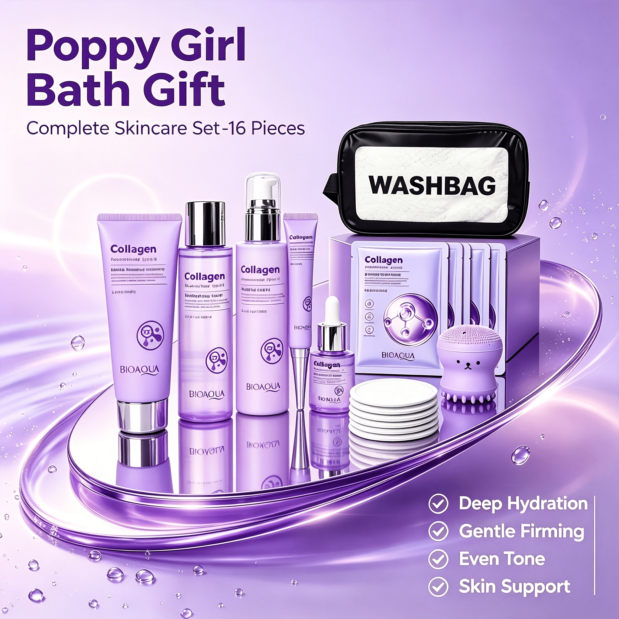 Collagen Hydration Skincare Set with Daily Essentials