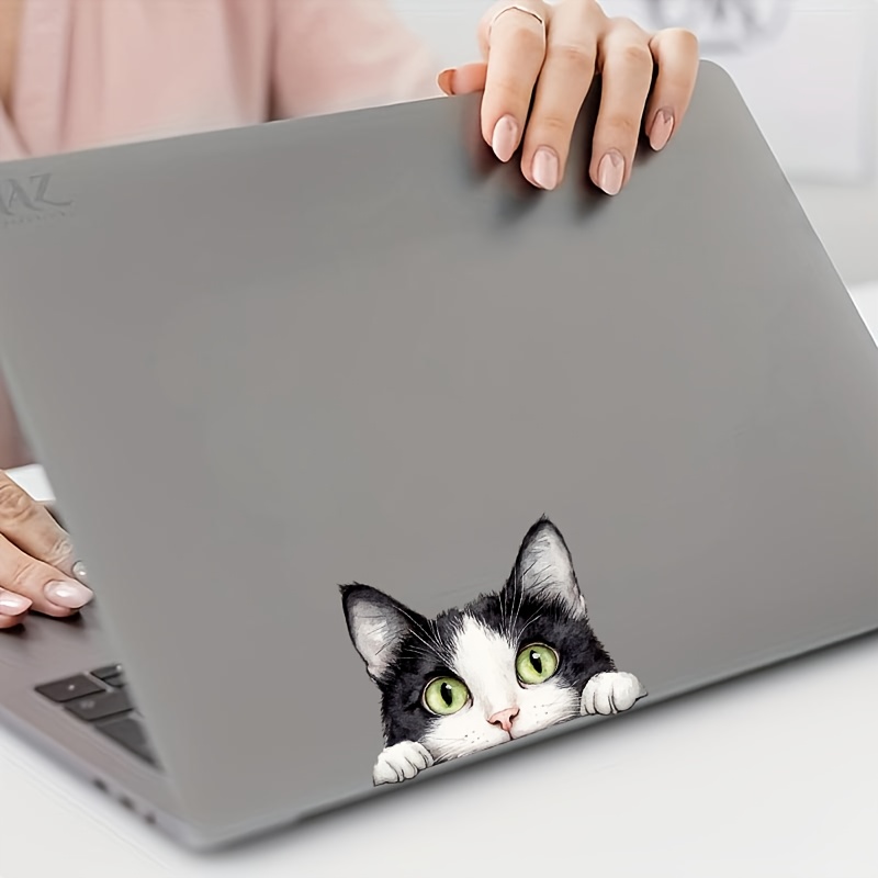 

1pc Cat Pvc Waterproof Sticker, Universal Adhesive Decal For Laptops, Water Bottles, Cars, Helmets, Refrigerators, Suitcases, Gaming & Anime Accessories