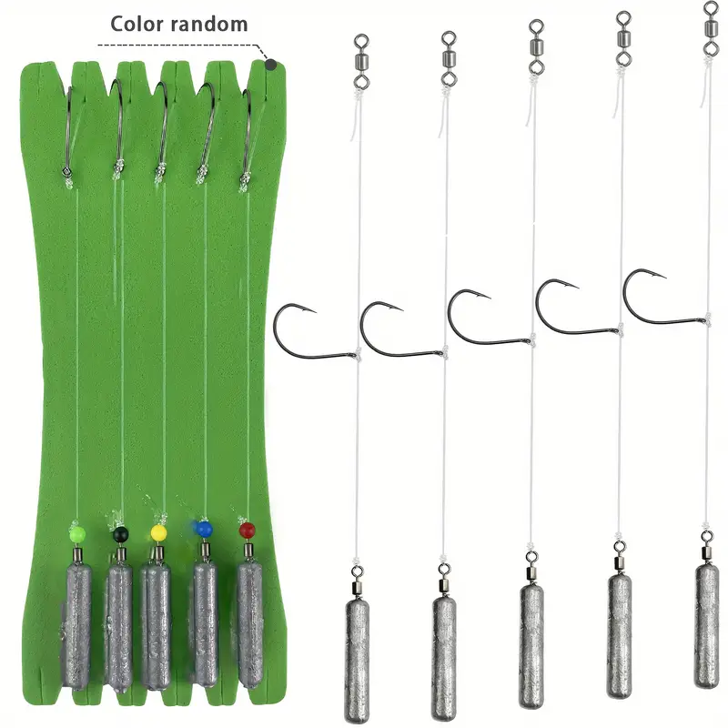 Set of 10 Drop Shot Rigs Featuring * Swivel, Hook Leader * Sinker * Fluorocarbon Fishing Line, And Plastic Worms for Wacky * Fishing in Freshwater Set of 10 Drop Shot Rigs Featuring * Swivel, Hook Leader * Sinker * Fluorocarbon Fishing Line, And Plastic Worms for Wacky * Fishing in Freshwater