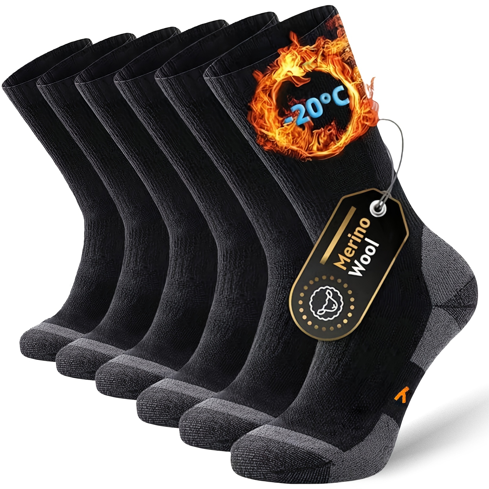 3 pairs of mens thermal socks womens wool wool socks thick warm winter socks crew socks for work hiking walking skiing running and outdoor sports