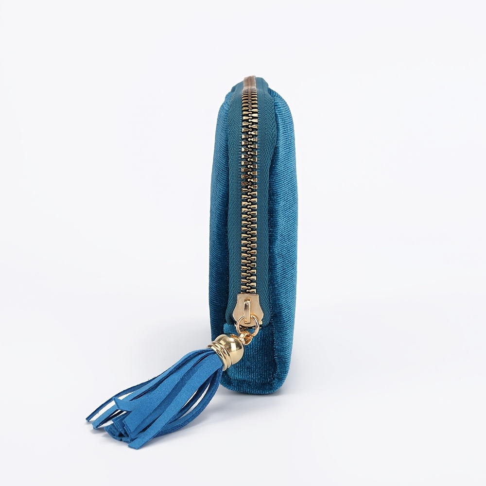 Jewelry Gift Bag with Velvet Storage Box, Tassel Zipper
