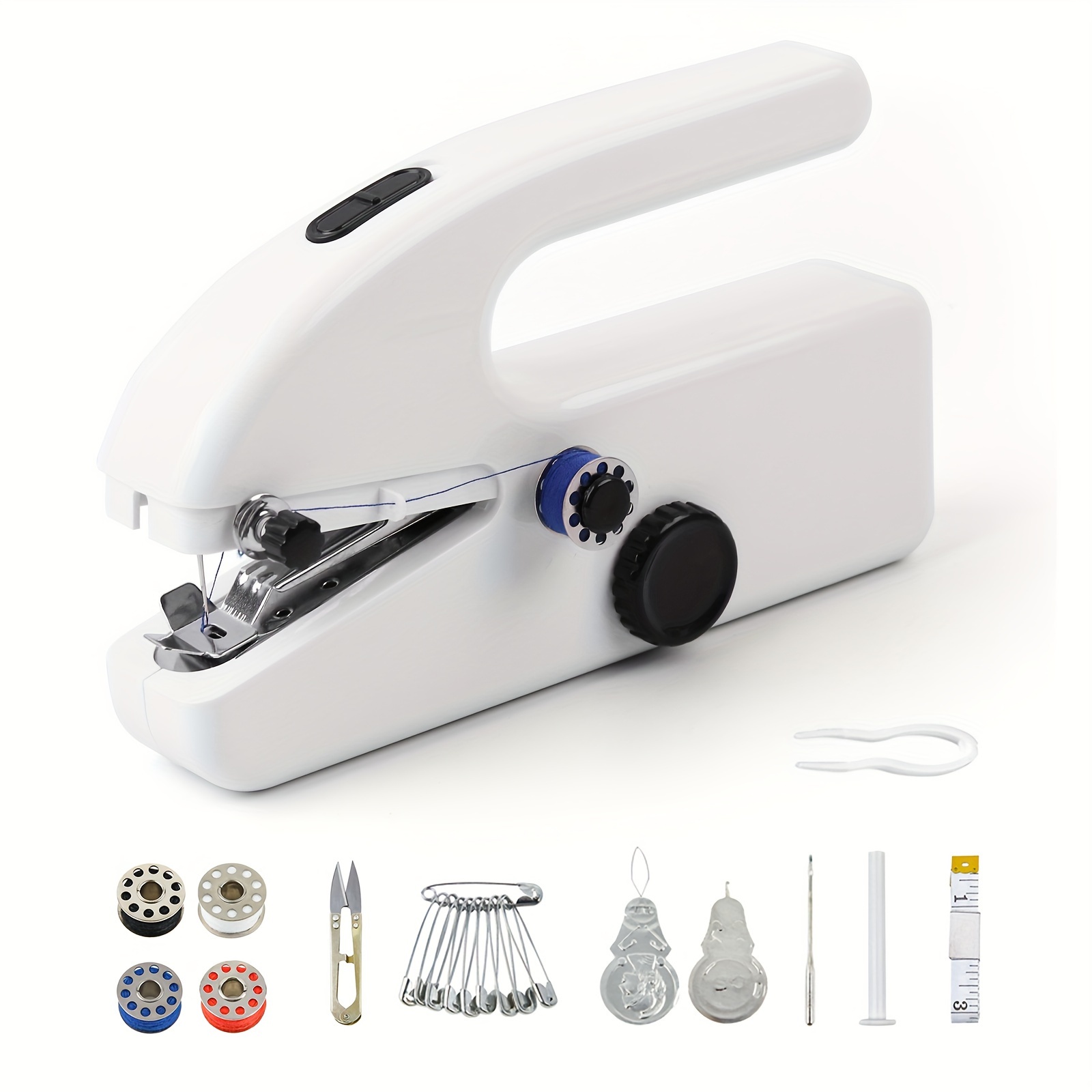 

Handheld Sewing Machine, 2 Dear, Mini Sewing Machine, Easy To Use And Fast Stitch Suitable For Clothes, Fabrics, Diy Home Travel Electric Handheld Sewing Machine For Beginners