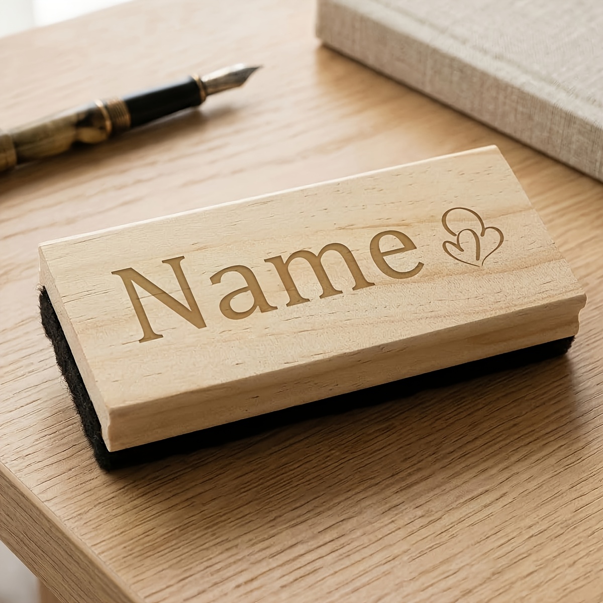 TEMU Custom Name Laser Engraved Wooden Chalkboard Eraser, Personalized Wood Whiteboard Eraser With Design, Teacher Appreciation Week Back To School