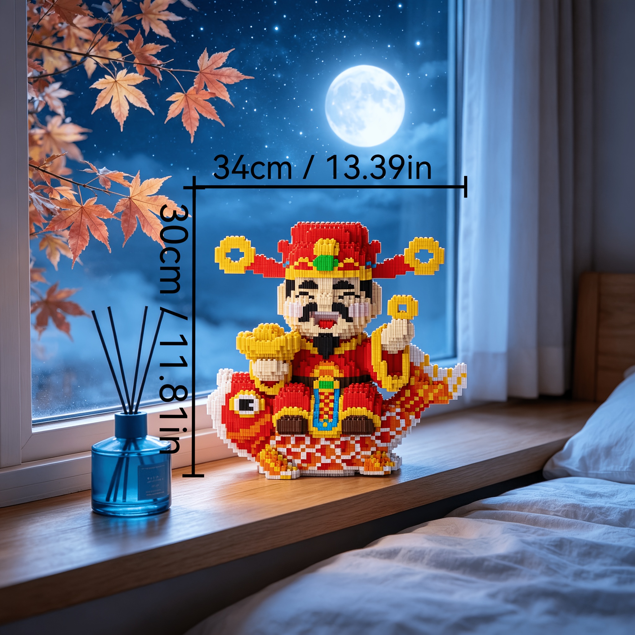 Koi God 3D Stereoscopic Building Block Ornament, Unique Decor