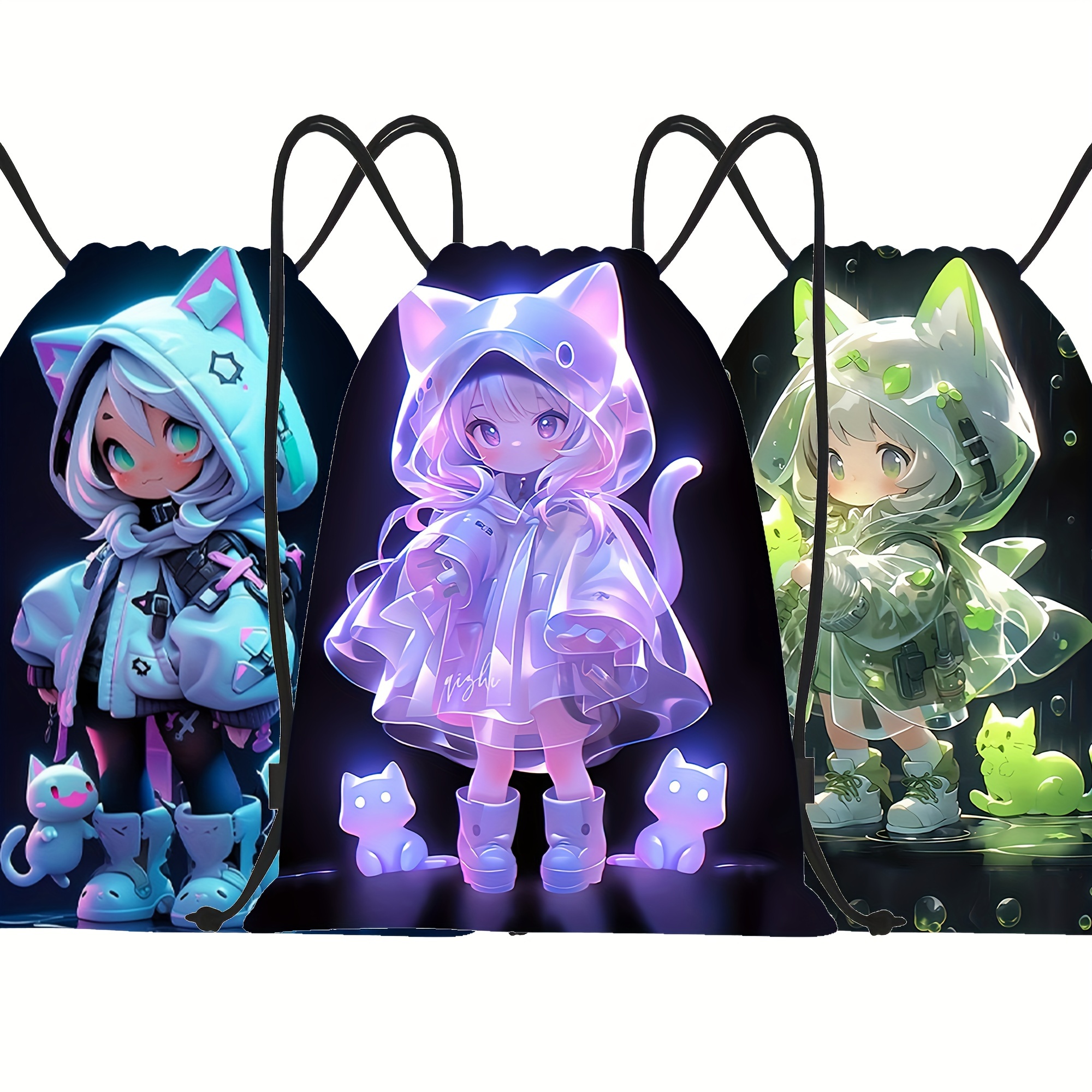 

1pc Pattern Non-woven Drawstring , Bag, And Storage , Suitable For Gym, And