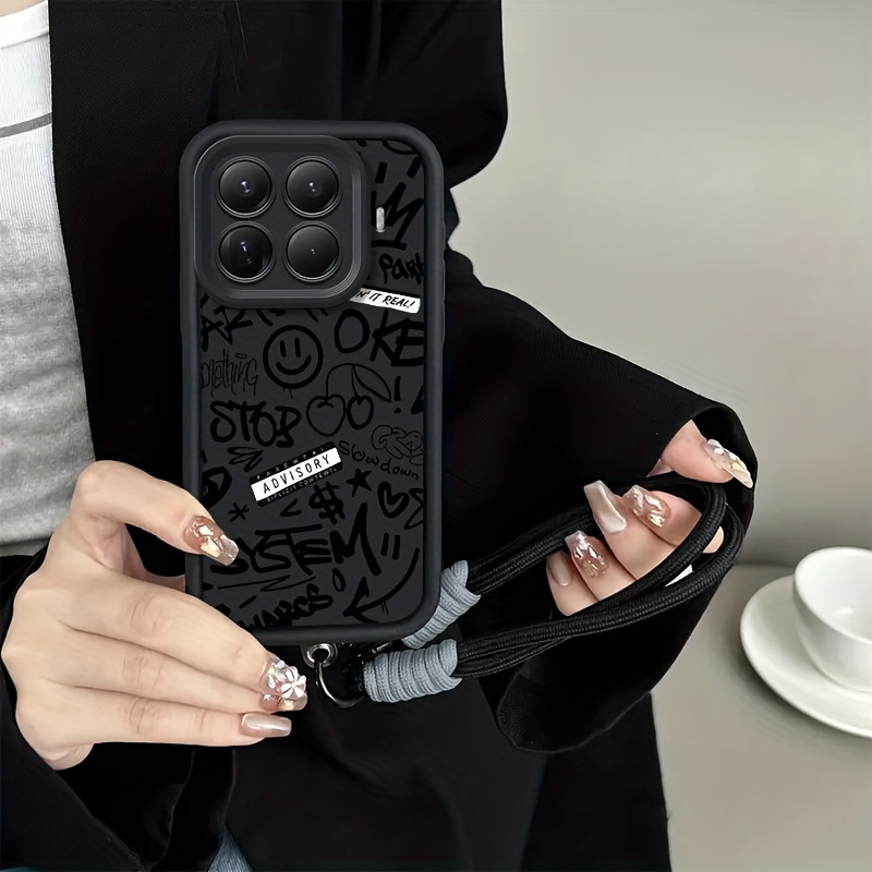 Funda para teléfono: funda compatible con Xiaomi 15T Pro, con cordón para teléfono, ilustración de arte lineal que…: retailer-supplied image