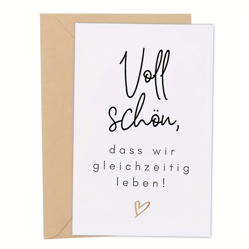 1pc, Thank You Card, Good Luck Card, Wonderful That We Share This Era! -includes Envelope