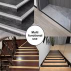 6pcs aluminum stair treads 36 l shaped non slip edge protectors waterproof safety trim for home office stairs prevent slips durable indoor staircase decor